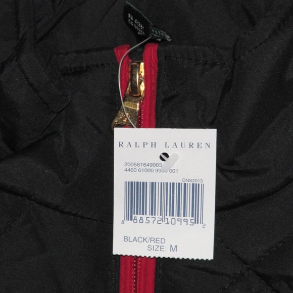 New Lauren Ralph Lauren Vest!  Black  Gold Hardware  Quilted  Lighter Weight - Picture 5 of 5